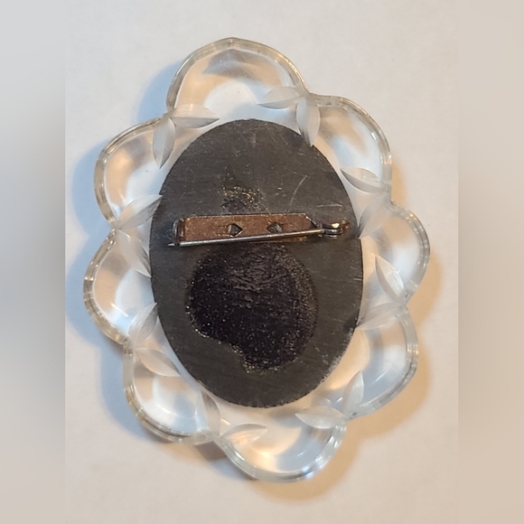 1930s cameo mourning brooch - Picture 4 of 6